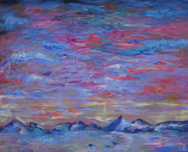  Longs Peak Winter Horizon with Waterfowl by Chris Rutledge